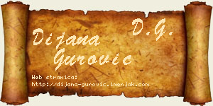 Dijana Gurović vizit kartica
